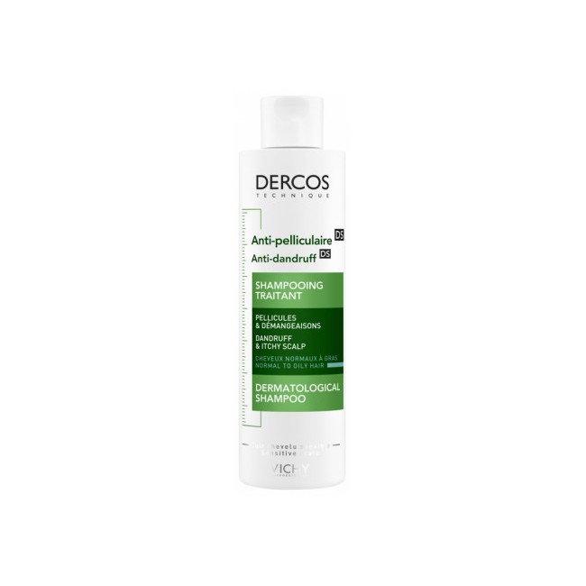 Dercos Anti Pelliculaire Shampooing traitant Cheveux Normaux à Gras 200ml