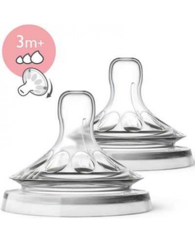 Avent 2 Tétines Natural Debit Variable 3 mois