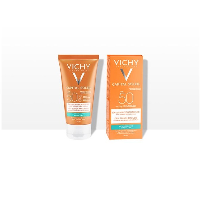 Vichy ecran Capital Soleil Emulsion Toucher Sec SPF 50 Vichy ecran Capital Soleil Emulsion Toucher Sec SPF 50