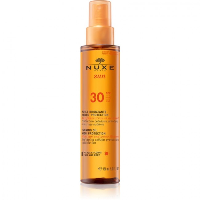 Nuxe Sun spray Huile Bronzante Visage et Corps SPF 30 150 ml