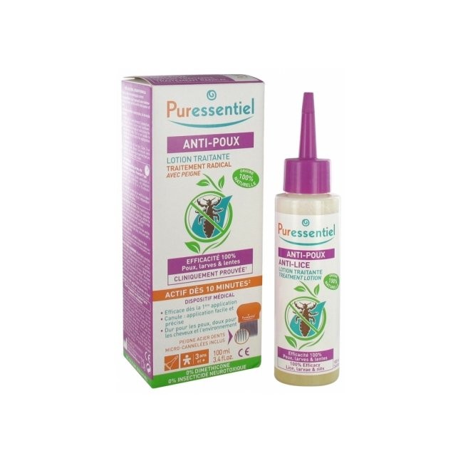 Puressentiel Lotion Traitante Anti-Poux sans peigne 100Ml