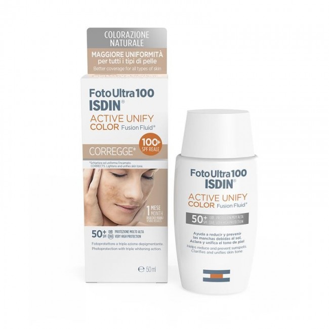 Isdin ecran FotoUltra100 Active unify color Fusion fluid SPF50+ très haute protection - 50 ml