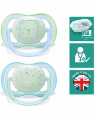 Avent STHR sucette (rose) ulra air nuit 6-18 mois