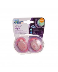 Avent STHR sucette (rose) ulra air nuit 6-18 mois