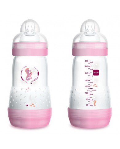 Mam biberon Easy Start anti-colique 260 ml Rose Mam biberon Easy Start anti-colique 260 ml Rose