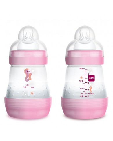 Mam biberon Easy Start anti-colique 160 ml Rose Mam biberon Easy Start anti-colique 160 ml Rose