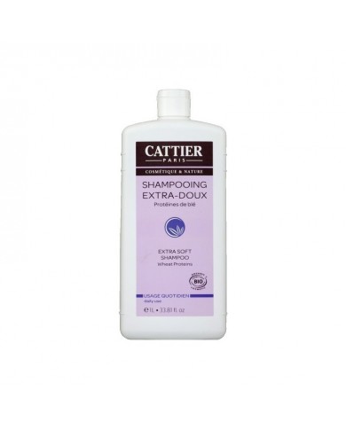 Cattier Shampooing Extra-Doux Usage Quotidien 1 Litre