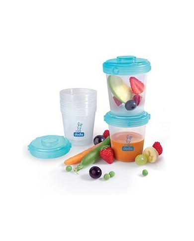 Dodie Pots de conservation Hermétique ( 6 pots de 200ml ) Dodie Pots de conservation Hermétique ( 6 pots de 200ml )