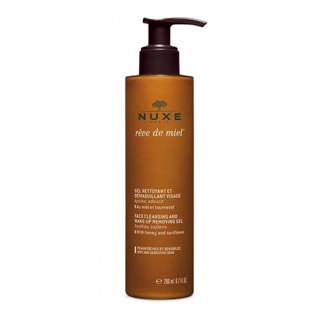 Nuxe Rêve de Miel, Gel nettoyant et démaquillant visage 200 ml